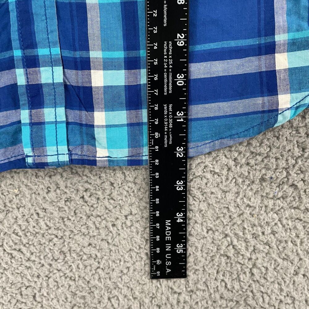 Club Room Shirt Men XL Blue Plaid Long Sleeve Button Down NWT - Picture 5 of 10